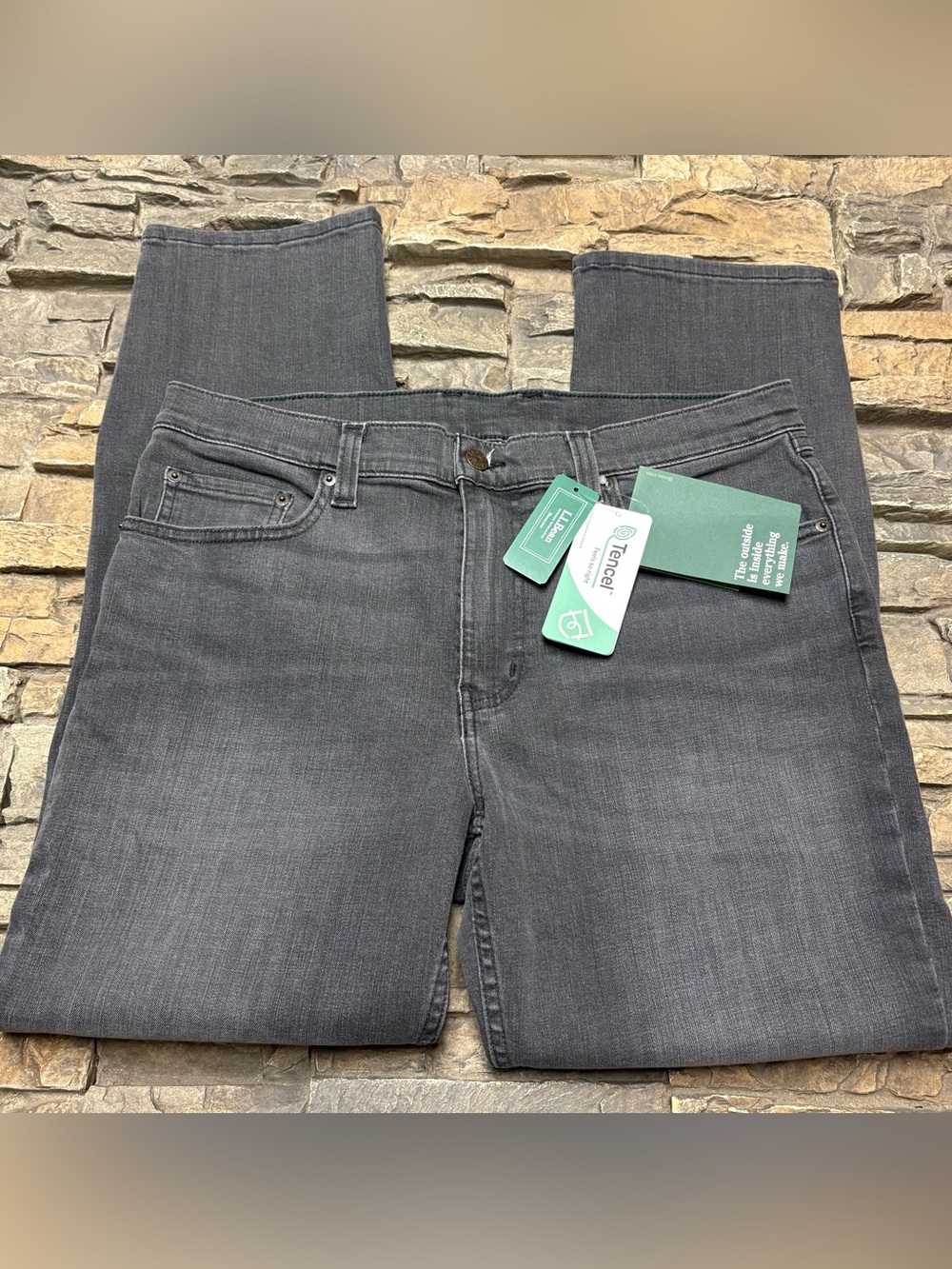 LL Bean Men’s Beanflex Slim Straight Jeans 34x29 Gray Wash NWT Casual 514868